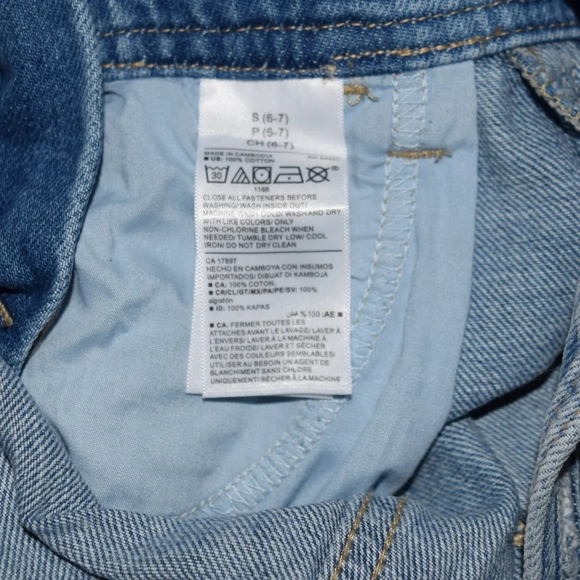 New OLD NAVY Kids Light Blue Denim Overalls Size S(6-7) - Picture 5 of 5